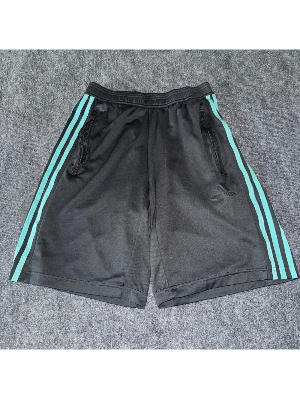 Adidas Teal Stripe Athletic Shorts Mens SM Vtg y2k 90s Rare